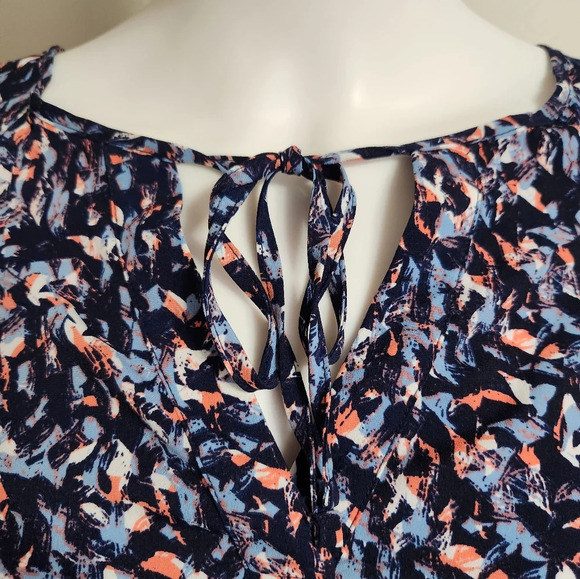 A.n.a navy‎ blue blouse size small - Picture 2 of 11